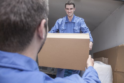 House removal team preparing furniture for a Bermondsey home move