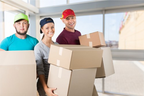 Removal team helping with a Bermondsey flat move