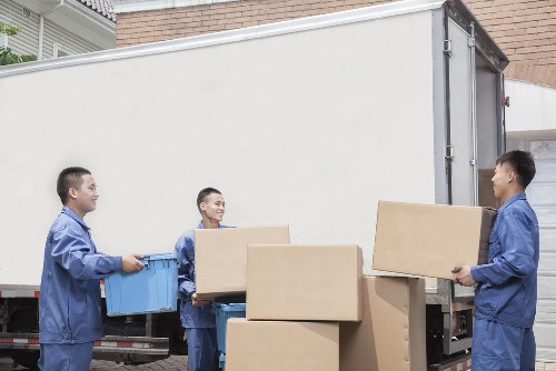 Man and van loading furniture in Bermondsey street setting