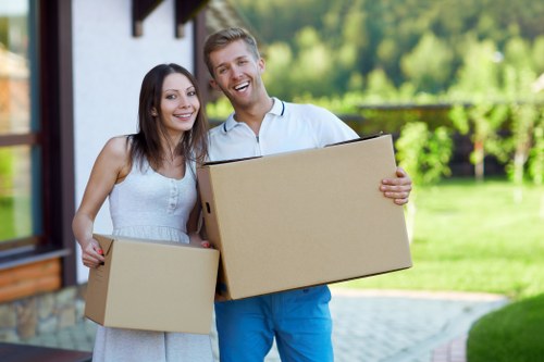 Careful loading of student belongings for a local Bermondsey move