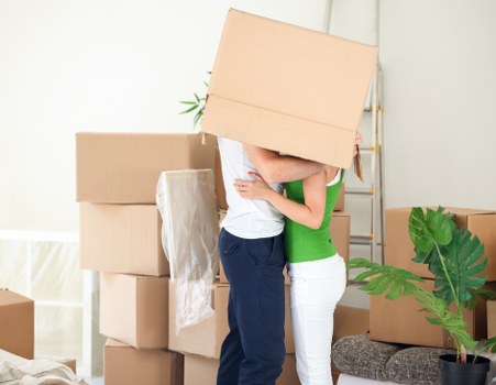Office furniture and equipment prepared for a Bermondsey business move