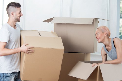 Packing desks, chairs, and office equipment for a Bermondsey relocation
