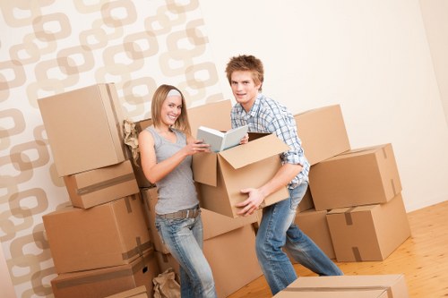 Trained movers handling items with care
